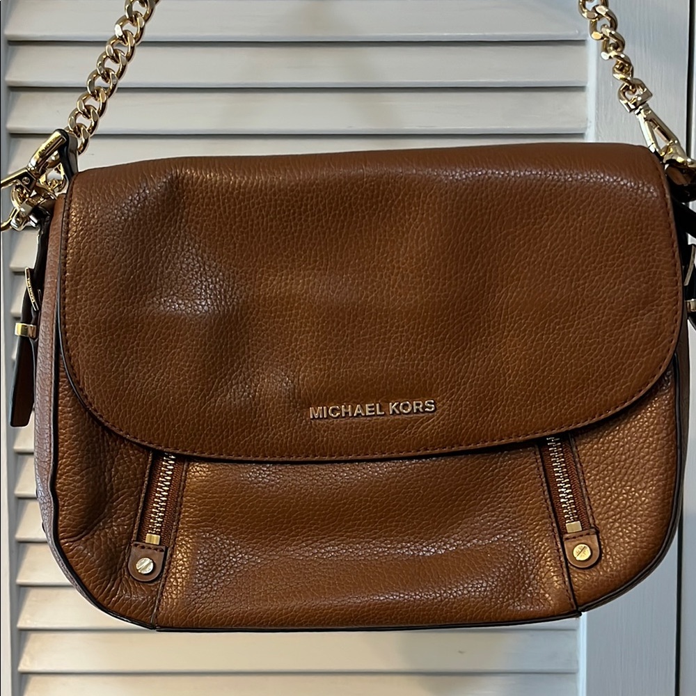 Michael Kors Brown Leather Shoulder Bag